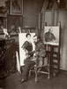 Изображение: Кустодиев Б.М. (работая над портретом Е.Н. Базилевской, 1914)  | Русская портретная галерея