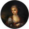 Изображение: Арсеньева Е.Н. (?) (в красной шали, середина 1790-х)  | Русская портретная галерея