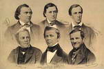 Изображение: Глинка Ф.Н. (в нижнем ряду справа, 1858)  | Русская портретная галерея